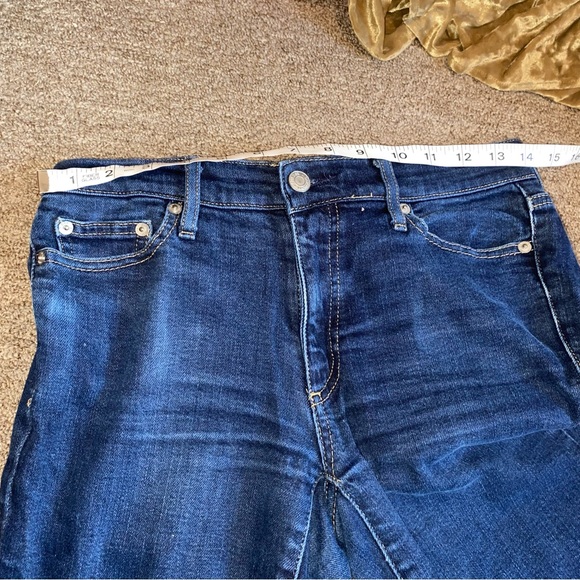 Gap Authentic Flare 27 R x 32 Medium Wash Used Worn Distressed Stretchy - Picture 10 of 14